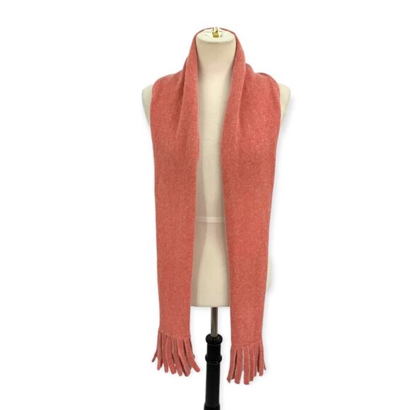 Runway Marc Jacobs Runway 2019 Pink Fringe End Scarf 64"x10" - Picture 4 of 7